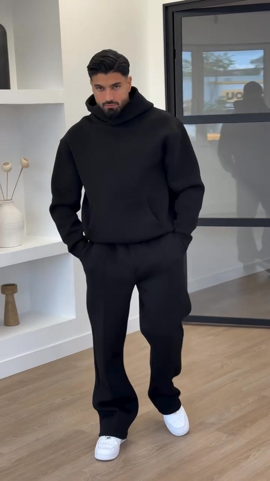 Signature Black Boxy-Fit Scuba Tracksuit